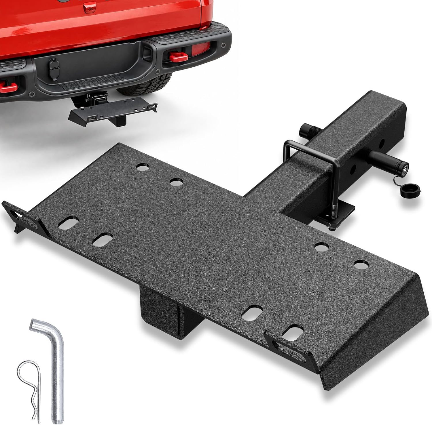 Trailer Hitch Winch Mount 2" Receiver Heavy-Duty Winch Plate Bracket