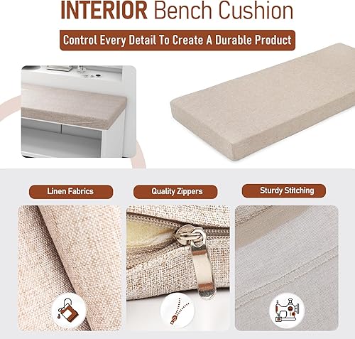 Miniatura 5 de Focuprodu Cojín de banco personalizado, cojines para muebles de patio, cojines de ventana duraderos antideslizantes personalizados para sillas. Más