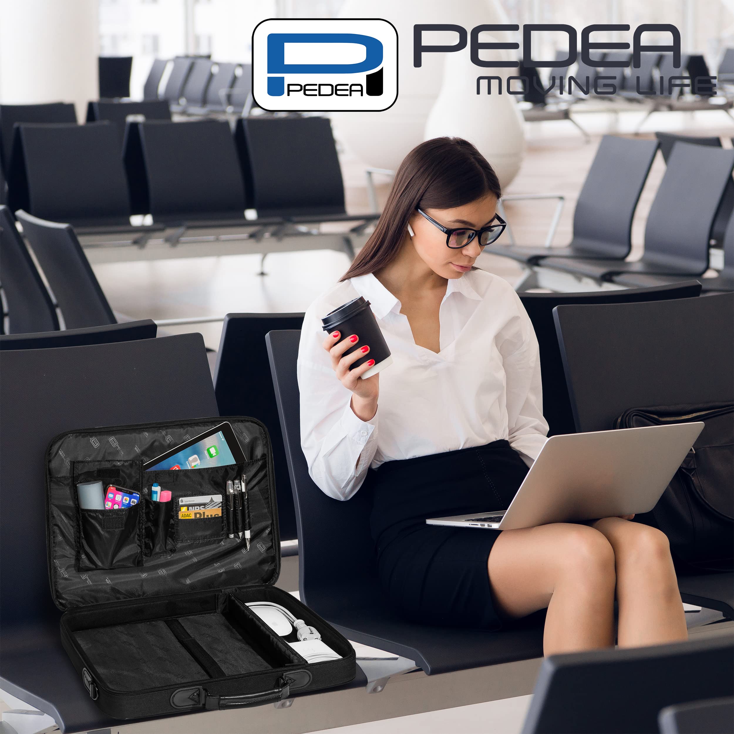 Borsa Tracolla Trendline Per Laptop Fino A 18.4 Pollici - Custodia Protettiva Nera Unisex Per Notebook - Foto 4