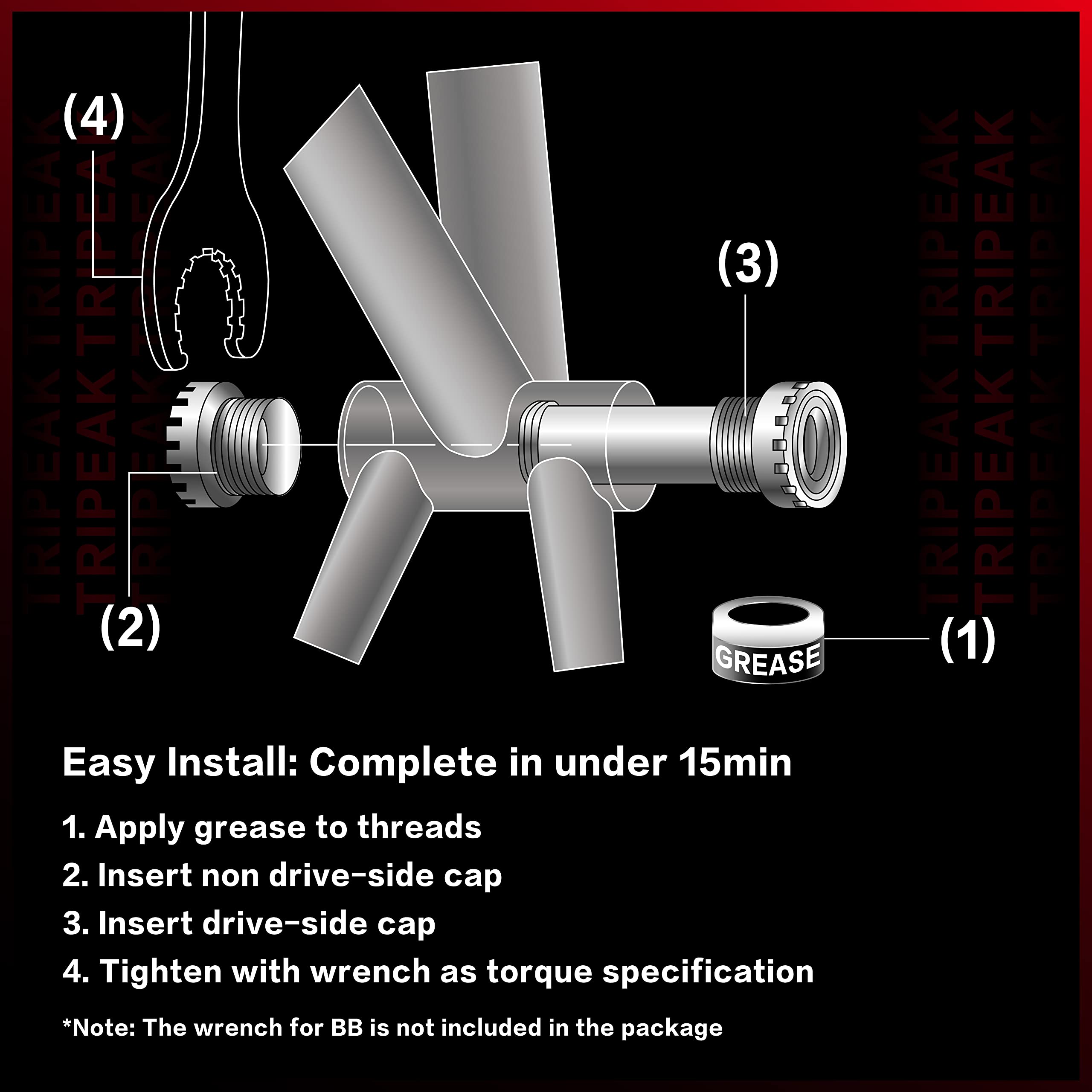 Amazon | TRiPEAK ボトムブラケット BSA/ITA/C60/CR1/T47 22mm
