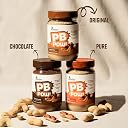 PBPow Pure Peanut Butter Powder | 100% Peanuts, Unsweetened, Unsalted, Gluten Free, No GMO | 80% Less Fat | Healthy Snacking For Kids, After Gym, Breakfast| 458g Protein in 850g, Pack Of 2 gallery image