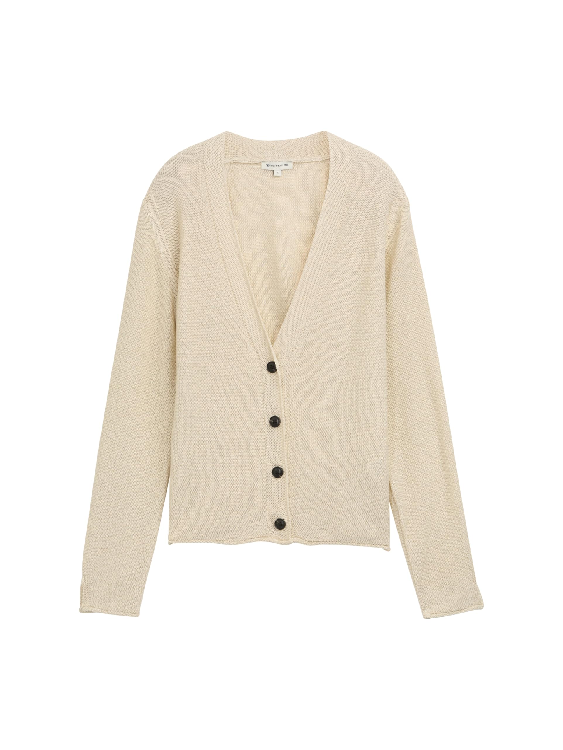 TOM TAILOR Women's Cardigan Cardigan, 37762 - Champagne, M