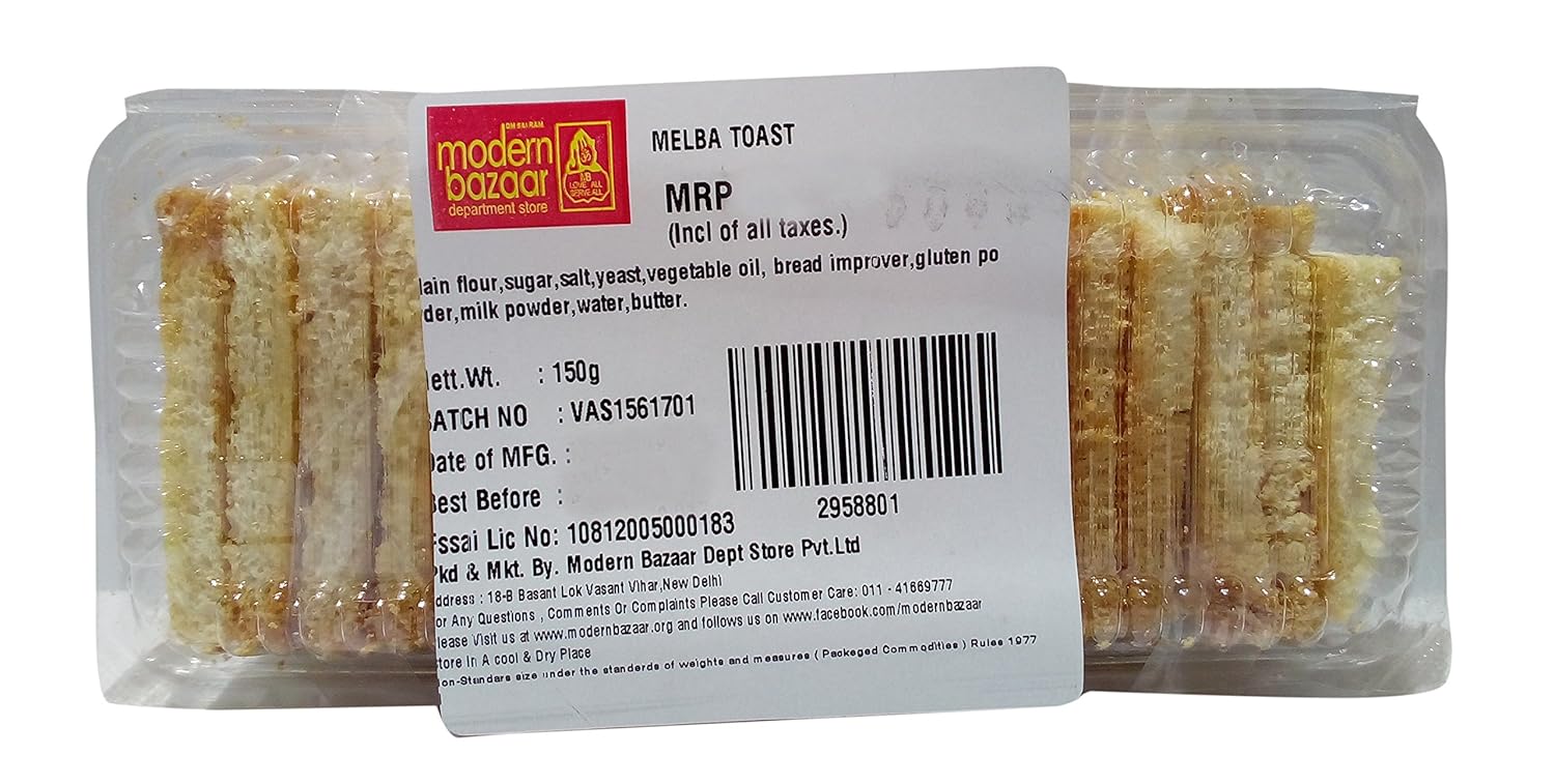 Modern Bazaar Toast Melba, 150g Pack Amazon.in Grocery & Gourmet Foods