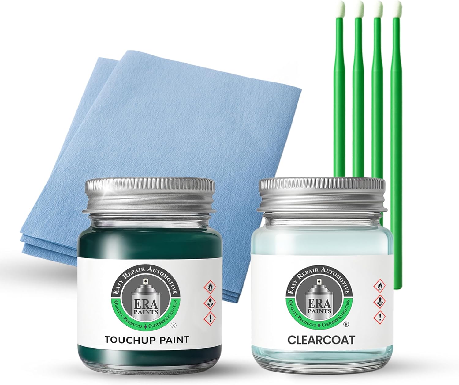 ERA Paints - 324/430 - Oxford Green Metallic for BMW Exact OEM Color Match Automotive Touch Up Paint for Cars - Scratch & Chip Repair for Metal & Plastic - Essential Kit - Made in USA