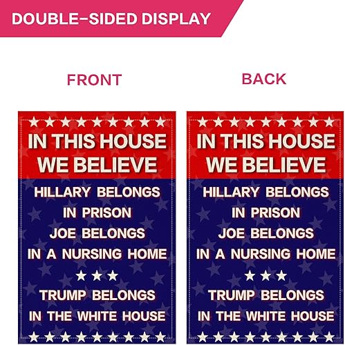 Miniatura 4 de COSKAKA Bandera de doble cara para césped y jardín con bandera republicana de Trump Joe Biden para el hogar de ancianos de 7.9 x 17.7in