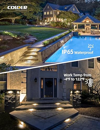 Miniatura 6 de COLOER Iluminación LED de aluminio de 7 pulgadas reemplazable, luces de pared de contención de bajo voltaje de 12 V CACC, luces de paso al aire