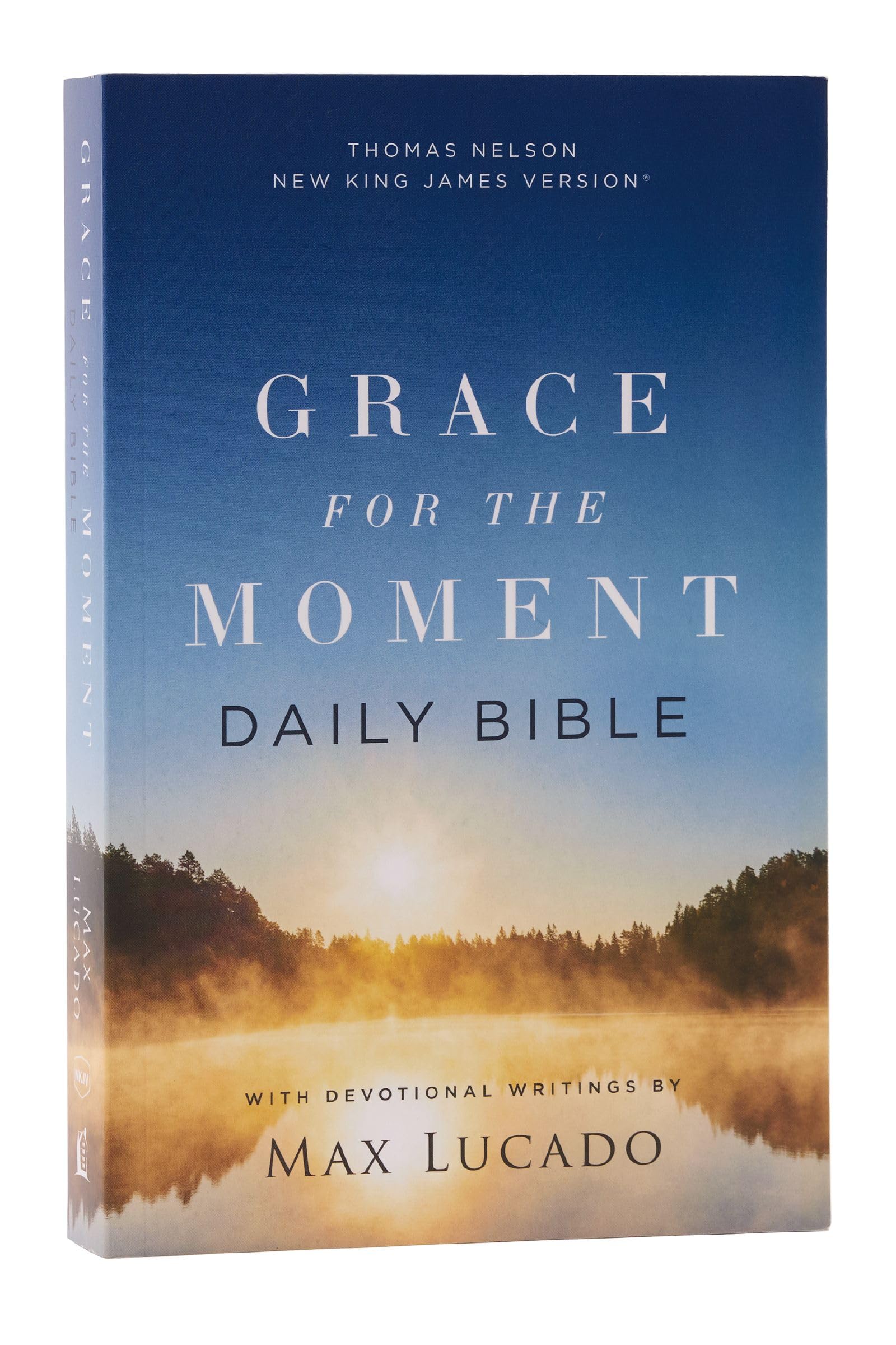 NKJV, Grace for the Moment Daily Bible, Softcover, Comfort Print, Paperback, Max Lucado