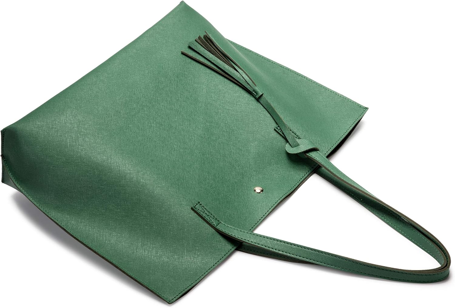 Women Tote Bags Top Handle Satchel Handbags PU Faux Leather Tote Bag with Tassel Shoulder Purse - Image 4