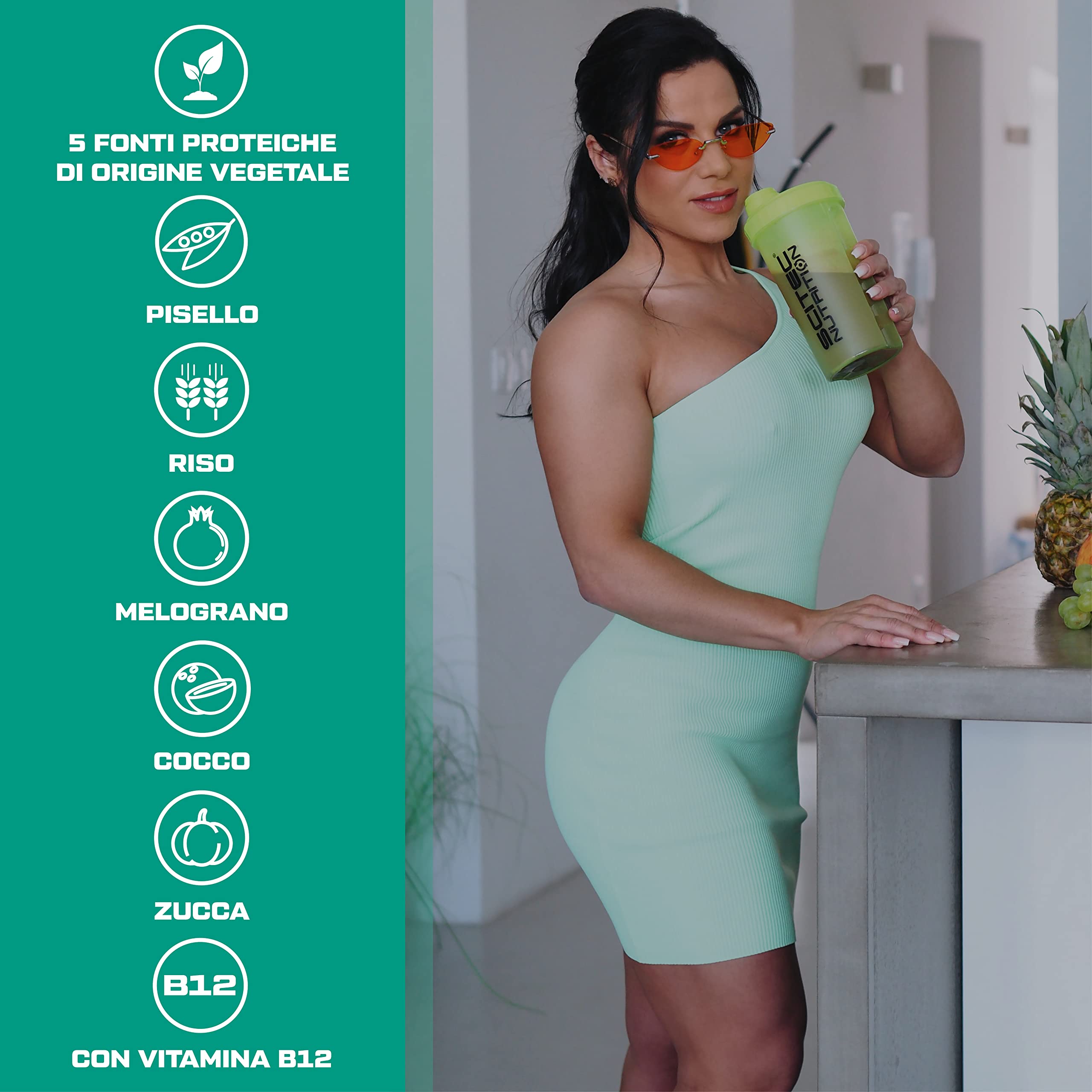 Scitec Nutrition 100% Vegan Protein - 5 fonti proteiche di origine vegetale - arricchito con vitamina B12-33 g per porzione - Vegan, 1 kg, Vaniglia