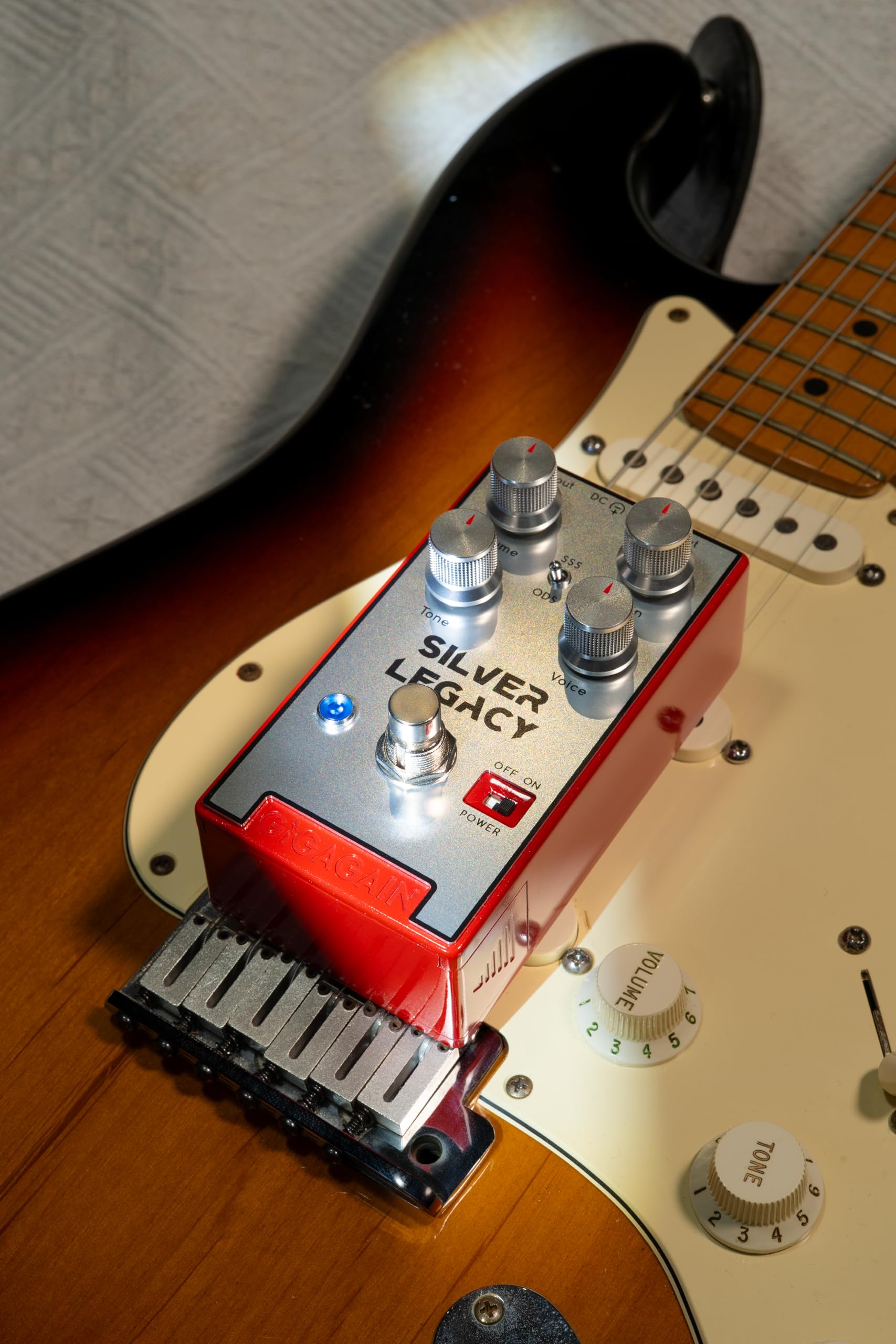 GP06 Silver Legacy Overdrive-Gitarrenpedal – Transparenter Low-Gain-Overdrive, Clean Boost bis leichter Drive, offener Klang, dynamische Ansprache, True Bypass, kompaktes Metallpedal