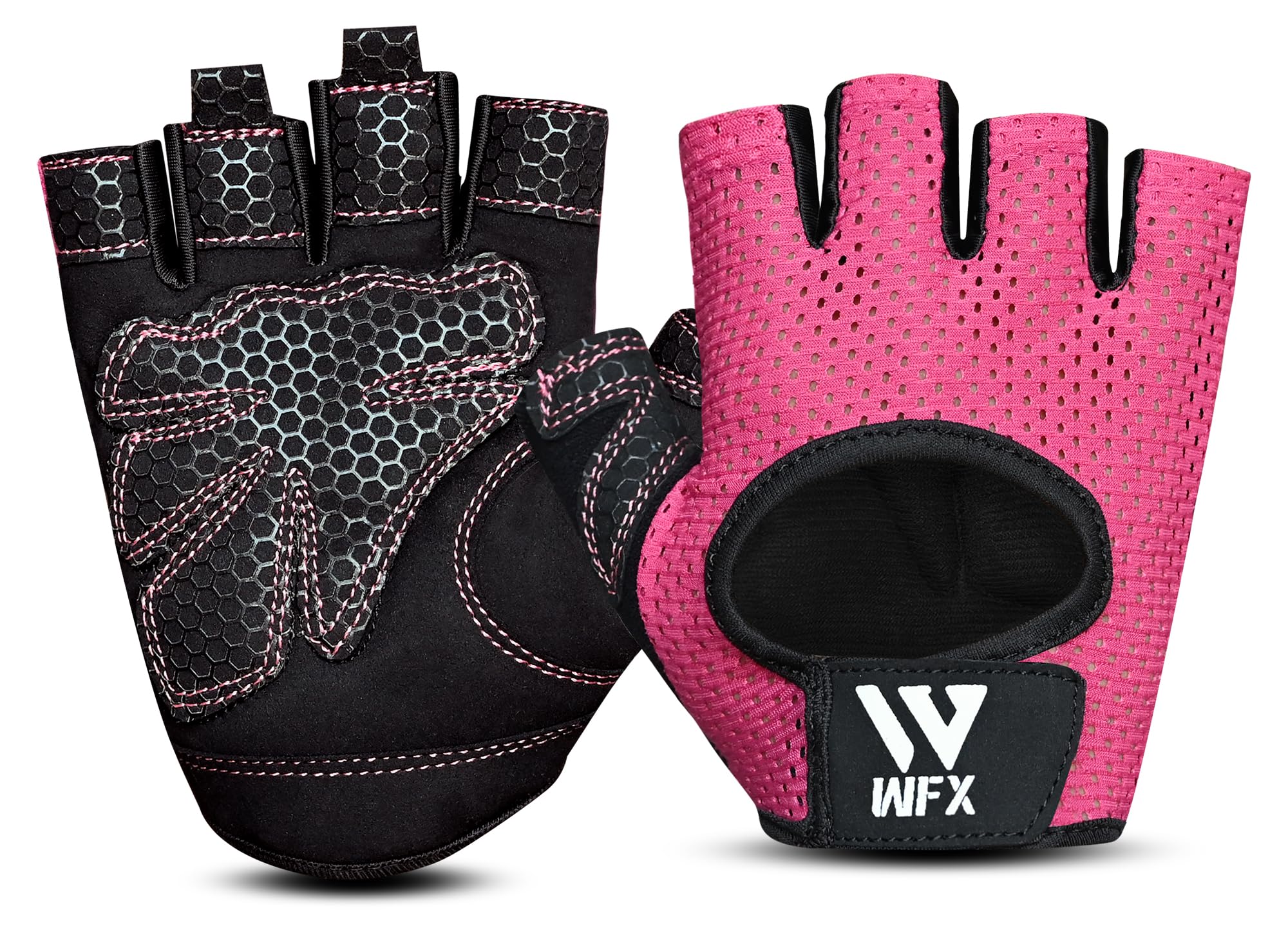 WFX Cycling Gloves Bike Gloves Mountain Road Bike Gloves Anti-Slip Shock-Absorbing Pad Breathable Half Finger Bicycle Biking Gloves for Men & Women