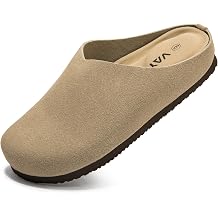 Womens Solid Color Clog Slip-On Shoes - Classic Minimalist Mules, Comfortable All-Day Wear for Indoor & Outdoor