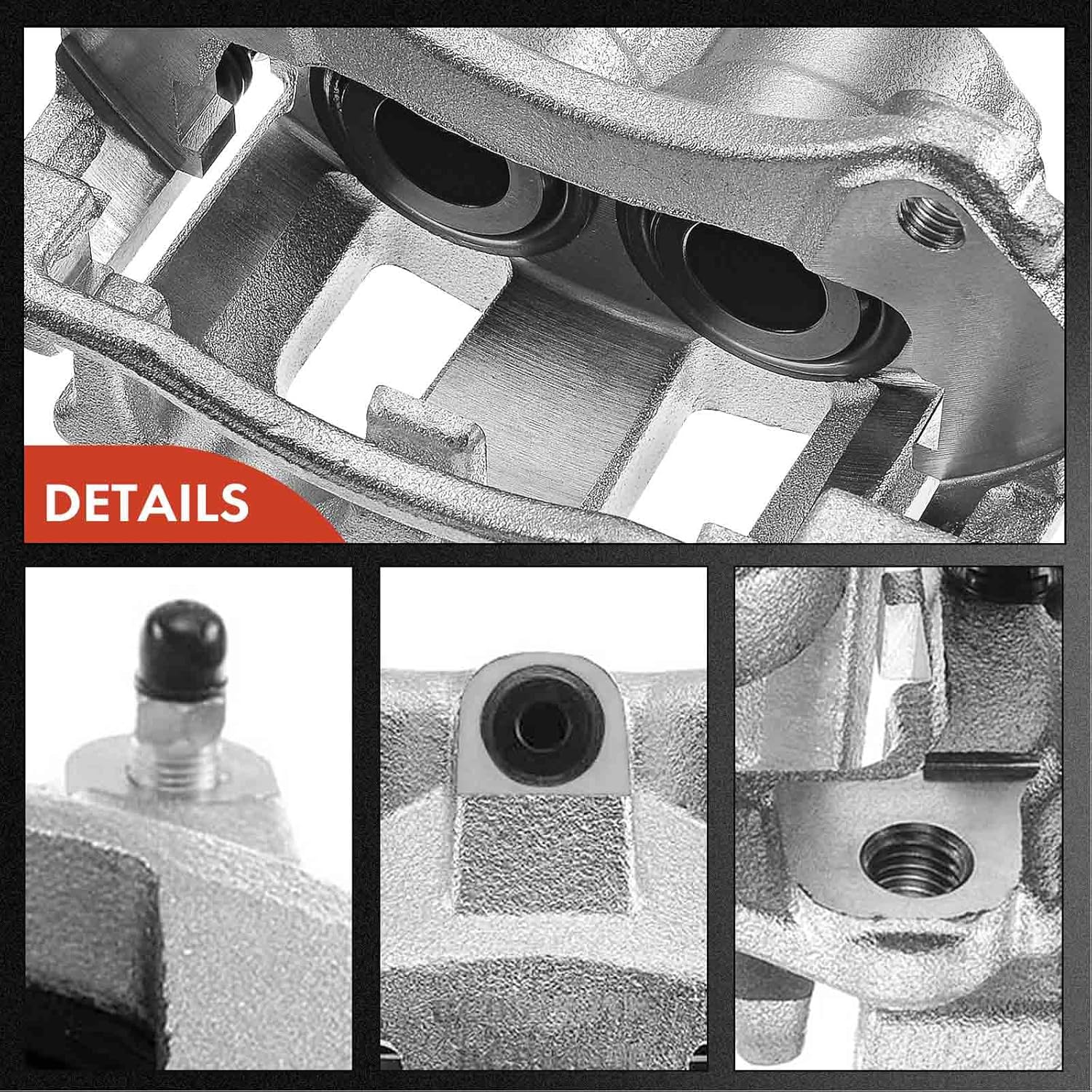 A-Premium Disc Brake Caliper Assembly with Bracket Compatible with Select Chevy, Pontiac and Saturn Models - Equinox 2005-2006, Vue 2004-2007, Torrent 2006 - Front Left Driver Side