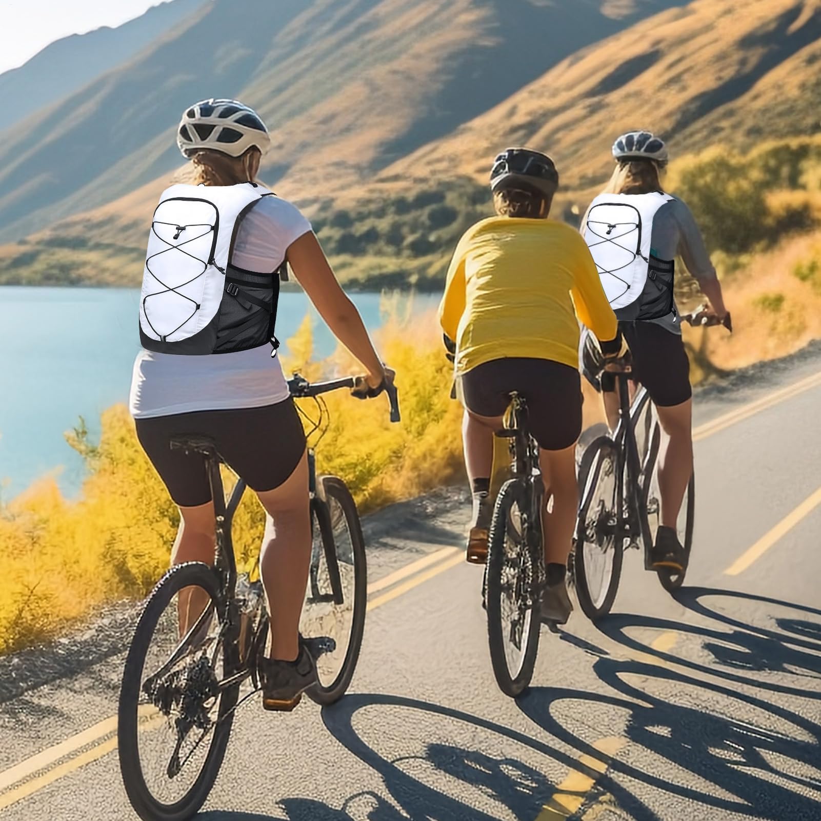 Mochila de chaleco para correr, equipo deportivo de gran capacidad, paquete de hidratación, sistema de transporte suave y estable, comodidad mejorada para deportes, ciclismo, senderismo