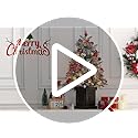 GAOMON 3ft Christmas Tree Pre-Lit Artificial Christmas Tree with Vintage Potted Base, Flocked Snow 70 Warm White LED Lights Red Berries, Festival Decoration Xmas Holiday Decor for Home, Entrances
