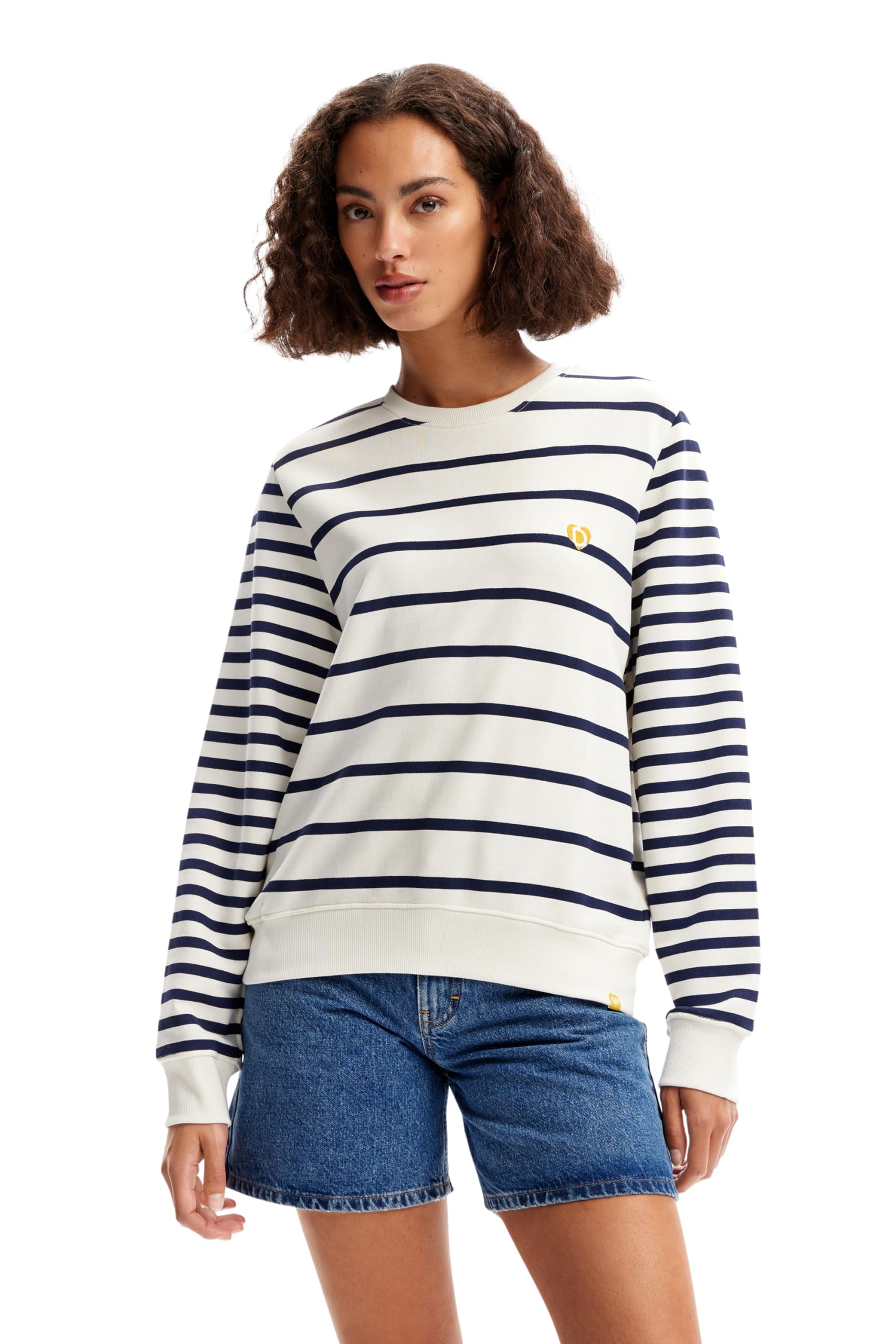 Desigual Damen Blau Sweat_marlon, 5000 Navy, S