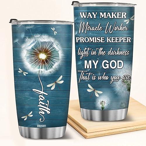 Vista 35 de BECHUSKY Vaso cristiano con versículo bíblico, regalos florales para mujeres, inspirador de fe, niña religiosa, mamá en cumpleaños, Pascua, Navidad