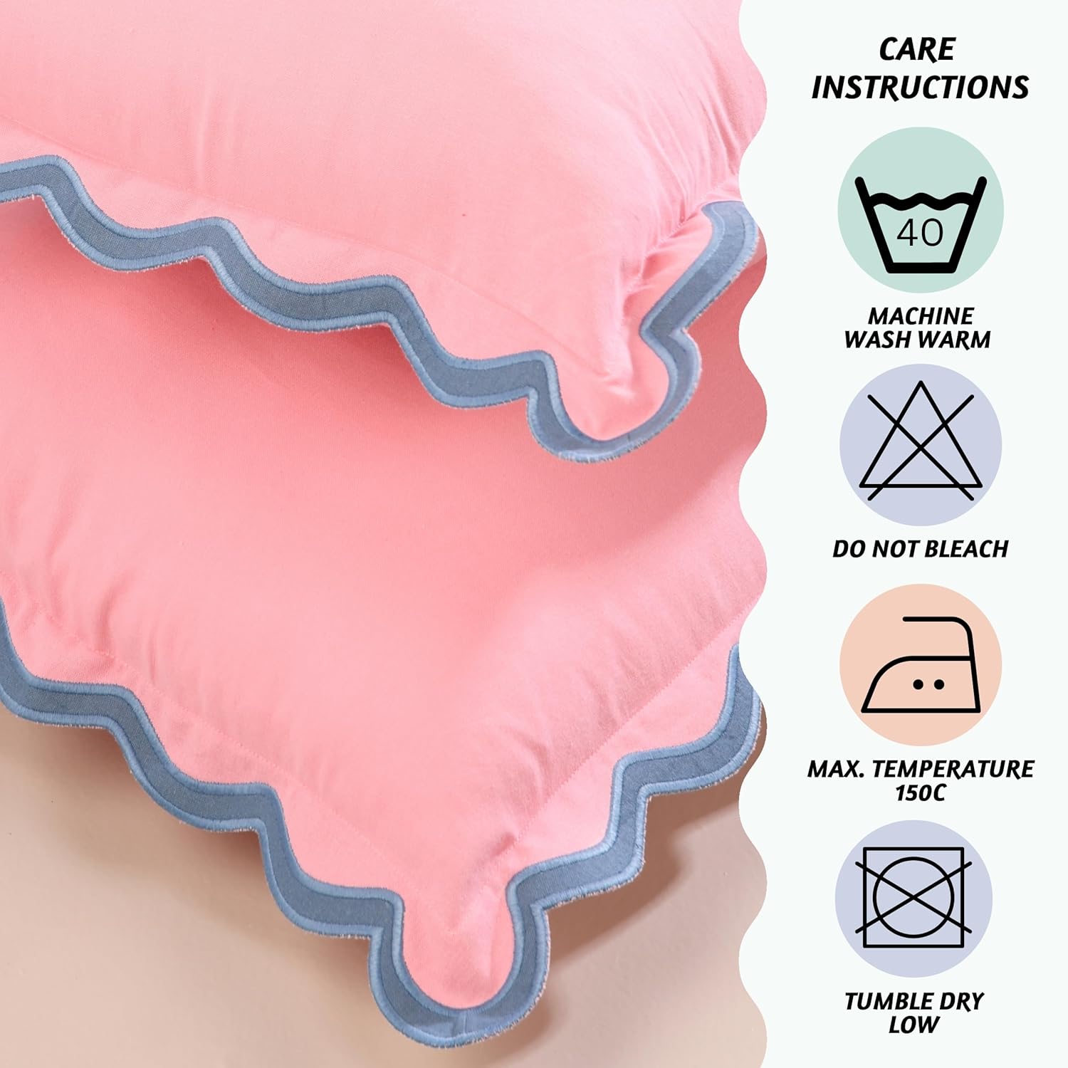 Folkulture Throw Pillow Covers | (12 x 18) Set of 2 Lumbar Pillow Decorative | Couch Pillow for Living Room | Cute Outdoor Pillows | Pink Throw Pillows for Couch (Laguna Blush) - Image 8