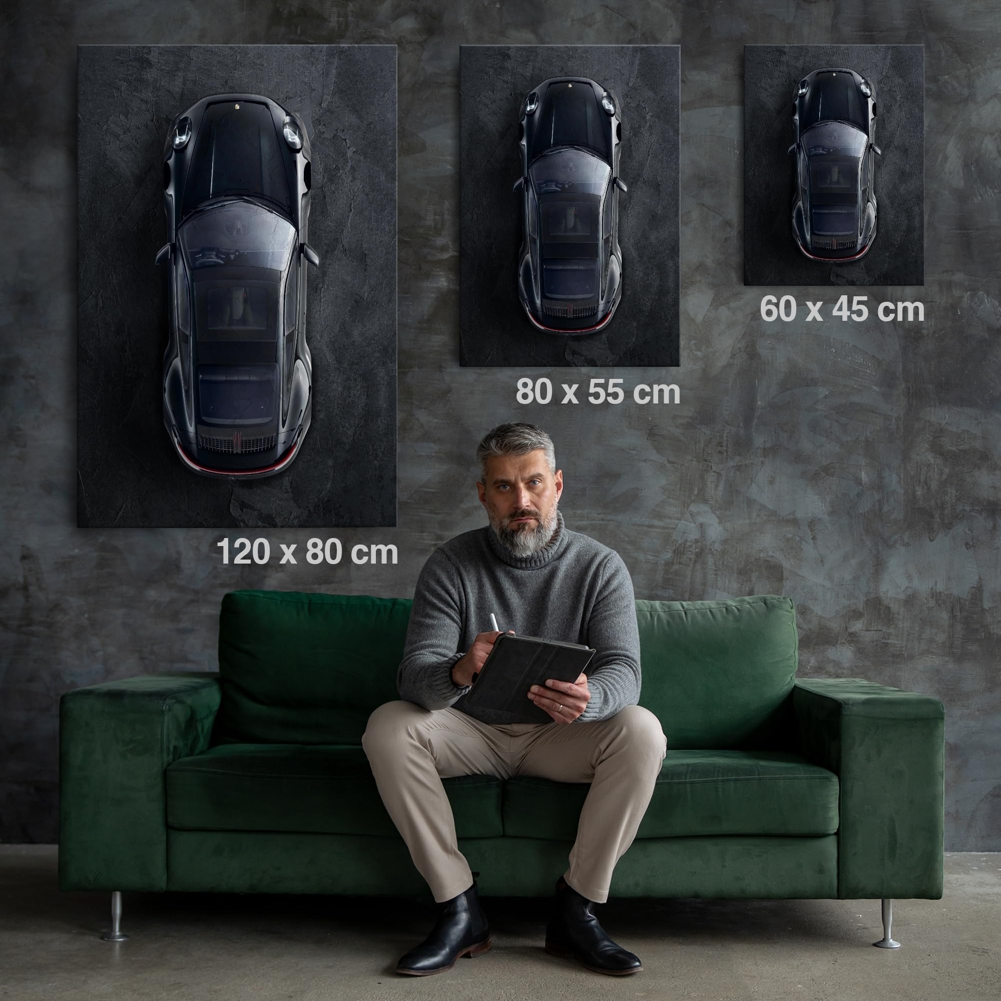 Artmazing | Porsche 911 Bild Bunt | S-Art Bilder Modern | Leinwandbild XXL für Wohnzimmer | Wandbild Deko | Buntes Poster