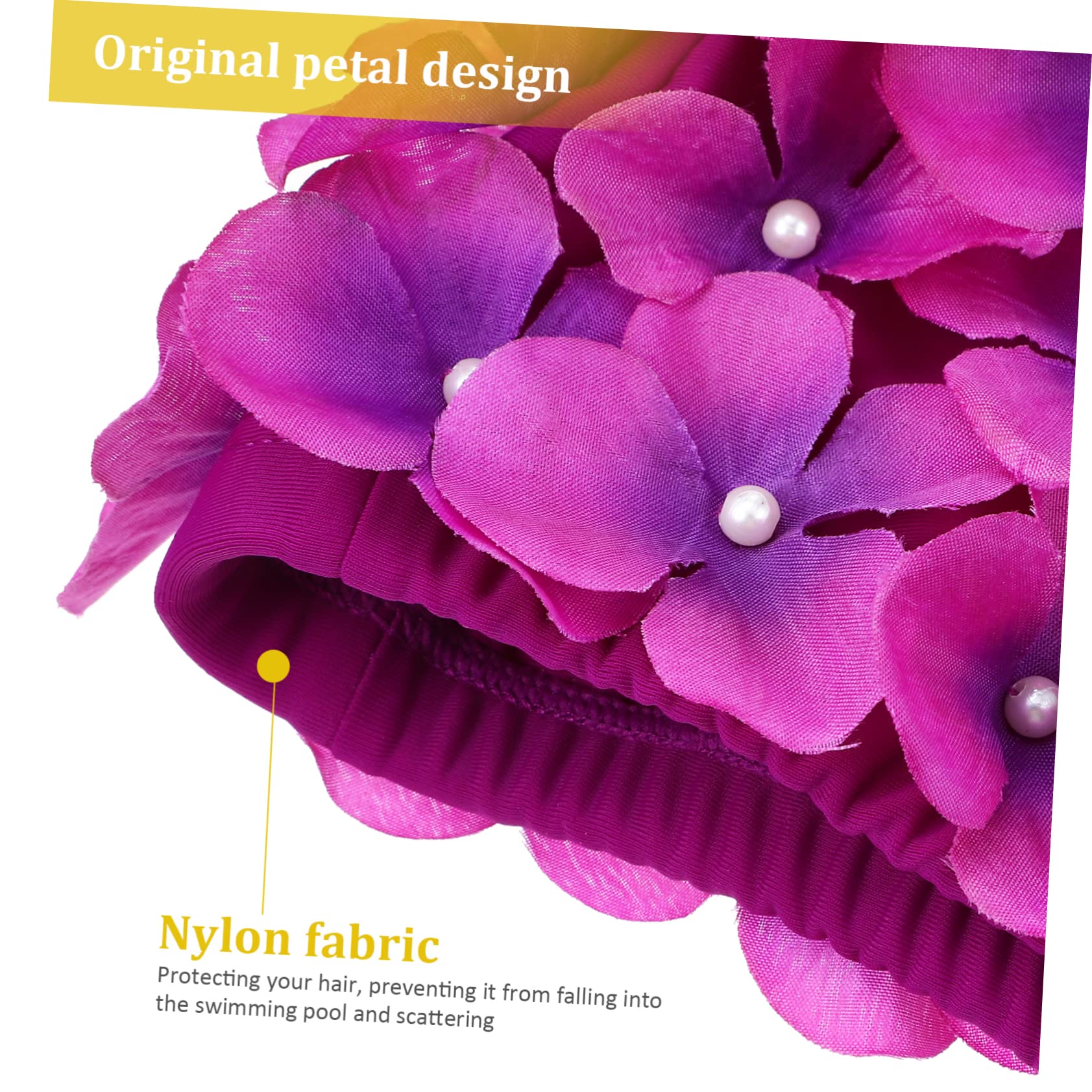 INOOMP cuffia da nuoto a fiori cuffia da bagno divertente ia da doccia per uomo shower cap ia per piscina ie di protezione ie da nuoto per il tessuto di nylon