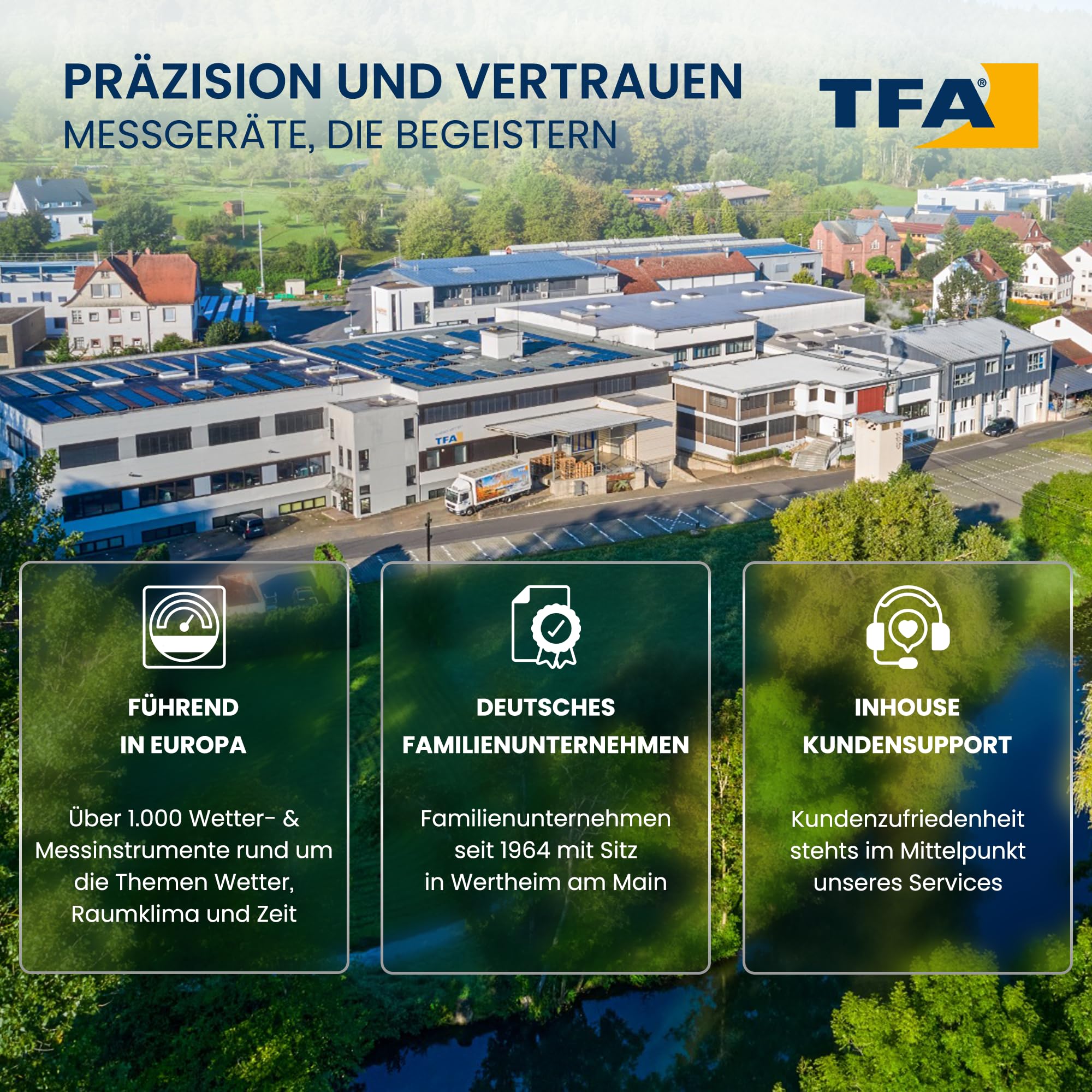 TFA Dostmann Digitale Funk Wetterstation SUN2, Außensensor, Farbdisplay, Hygrometer, weiß