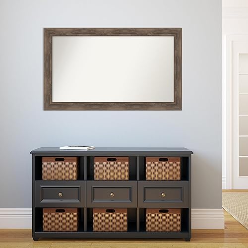 Miniatura 5 de Amanti Art Espejo personalizado, espejo de baño de madera dura, espejo de pared o espejo de tocador de baño sobre el fregadero (26.75 x 44.75