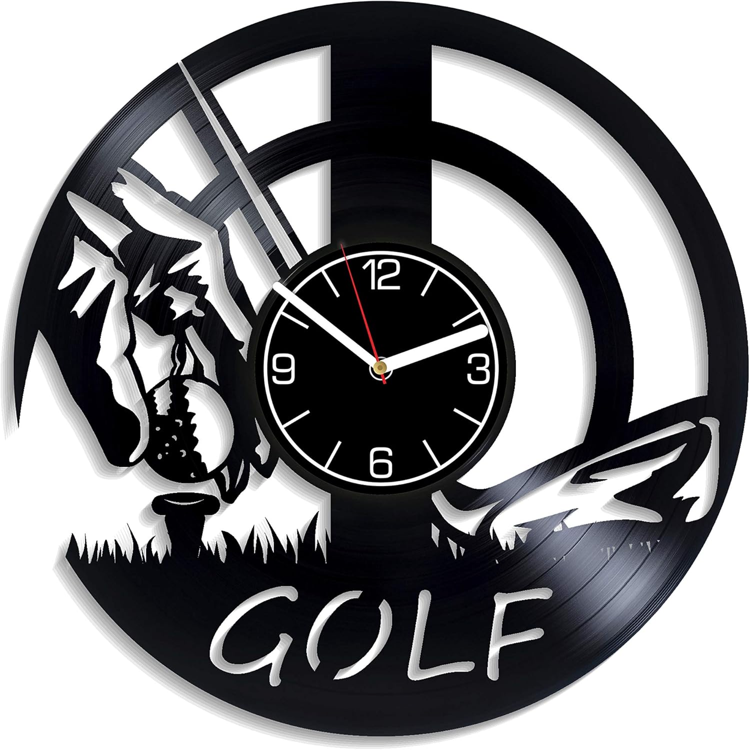 Golf Vinyl Record Wall Clock Golf Wall Clock Modern Golf Gift Golf Club Wall Art Golf Home Decor 12 inch Wall Clock Golf Vinyl Clock Golf Gift for Men Golf Clock Golf Sport