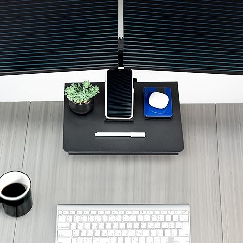 Miniatura 8 de VIVO Soporte universal de acero para estante de 14 x 10 pulgadas para carrito de TV, soporte de altavoz y más/ plataforma de almacenamiento de