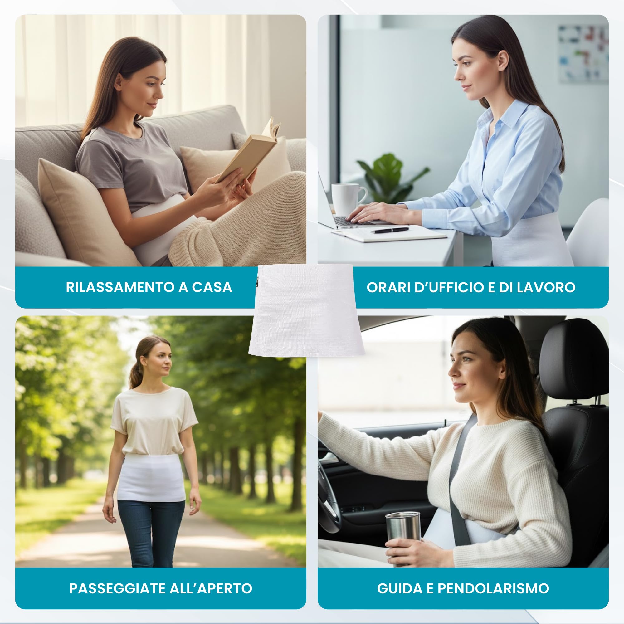 BeFit24 Pancera in Lana Angora per Uomo e Donna | Fascia Termica Lombare | Protezione Reni e Schiena | Scalda-Reni per Sollievo Dolore Lombare | Supporto traspirante Prodotto in Europa