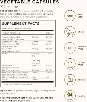 SOLGAR Vitamin B, D & C Bundle: B-Complex 100, 100 Capsules + D3 (Cholecalciferol) 250 MCG (10,000 IU), 120 Softgels + C 1000 mg, 250 Count