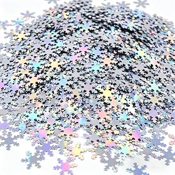 Confetti Snowflake Confetti Christmas Xmas Sequins Birthday Wedding Party Table Decoration Snowflake Silver