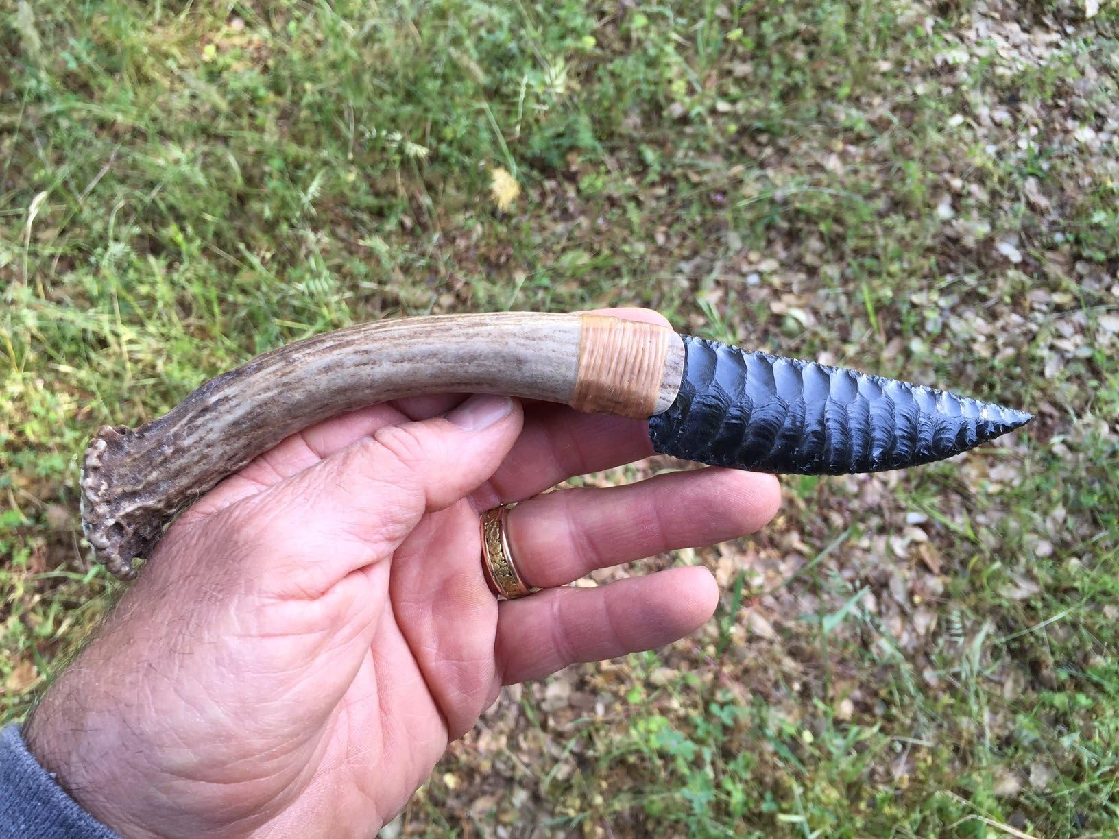 FLINTKNAPPED KNIVES (Traditional Obsidian #13)