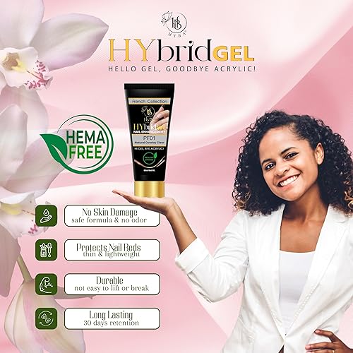 Miniatura 4 de HyGEL CLEAR - Esmalte de uñas de gel híbrido de 2.0 fl oz, capa transparente natural PF01