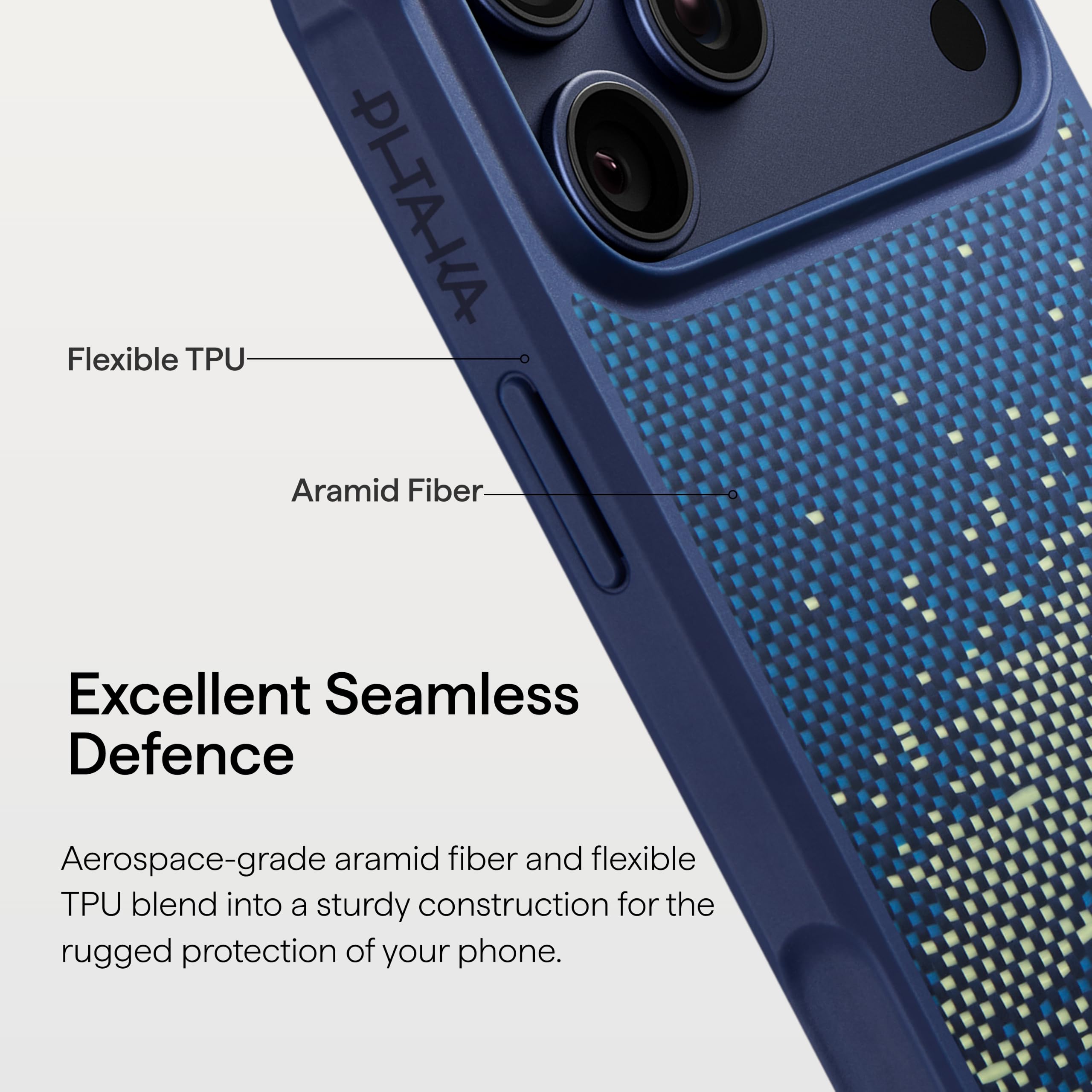 pitaka Funda para iPhone 17 Pro, aramida de grado militar, galaxia de la