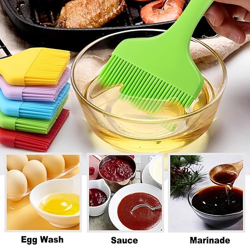 Miniatura 3 de Ofargo Cepillo grande de silicona para asar a la parrilla, cocinar y hornear, se utiliza para untar aceite, mantequilla, salsa barbacoa y adobo,