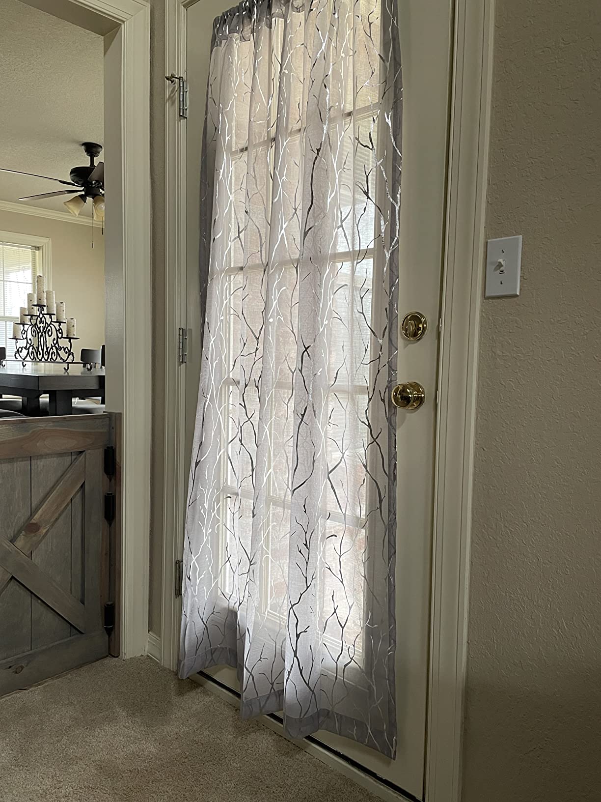 5/mo Finance FINECITY Blush Pink Curtains 2 Panels Print Silver