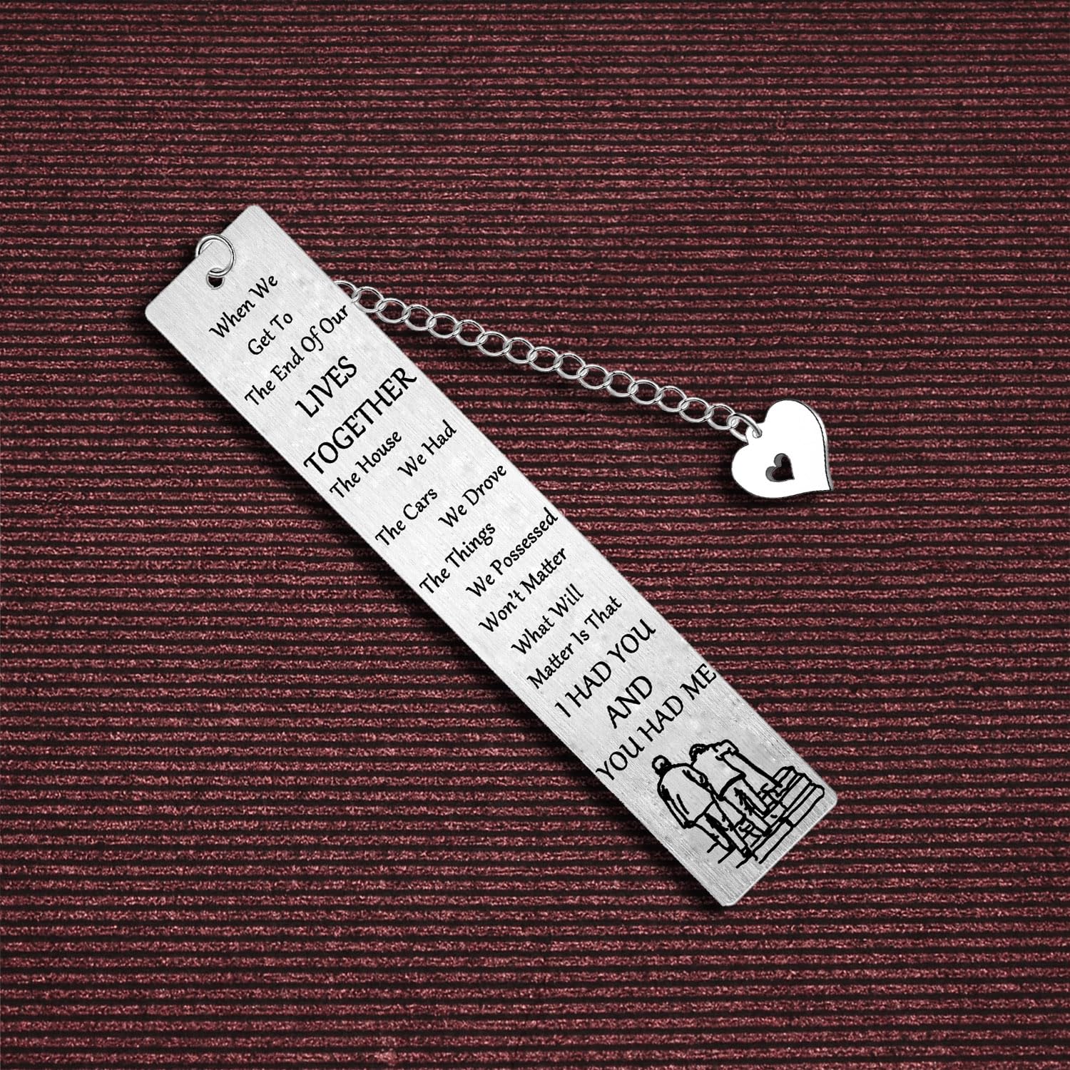 Couple Bookmarks Set - 2 Leather Bookmarks For Anniversary, Valentine's Gift, Book Lovers Present - View #4
