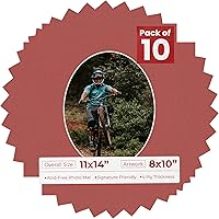 Vista 27 de Tapete de 11 x 14 pulgadas, corte biselado para fotos de 8 x 10 pulgadas, diseño de ante beige precortado, apertura de tablero ovalado, sin ácidos