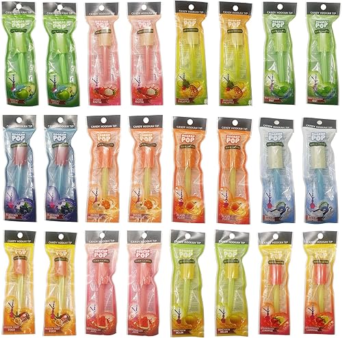 KKDUCK Hooksh Tips - Mezcla de puntas de caramelo variedad de puntas de shisha con sabor a frutas soporte para filtro de agua puntas de boca de