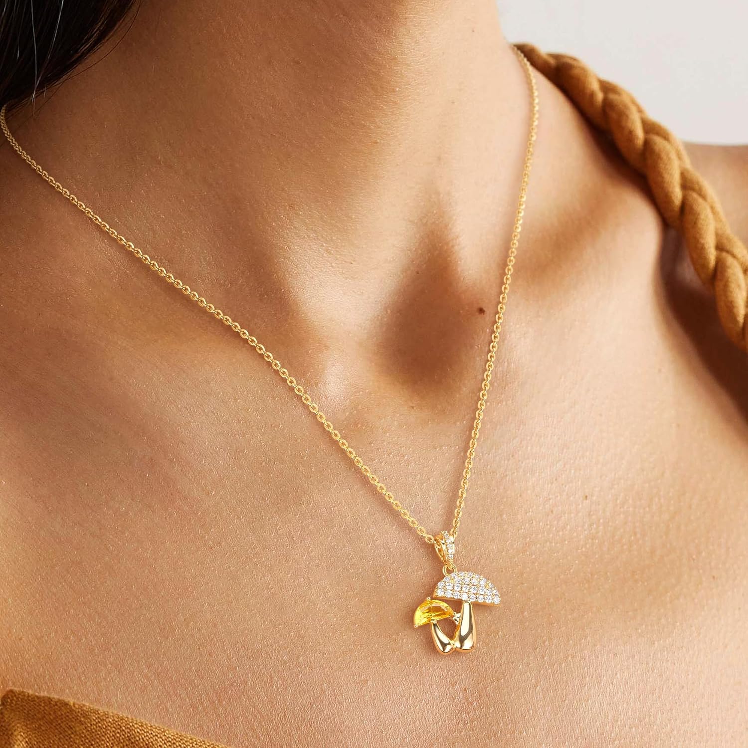 BENEIGE 14K Necklace for Women Dainty Pendant, Charm Necklace with Gold Plated Versatile Jewelry Gift for Everyday - Image 2