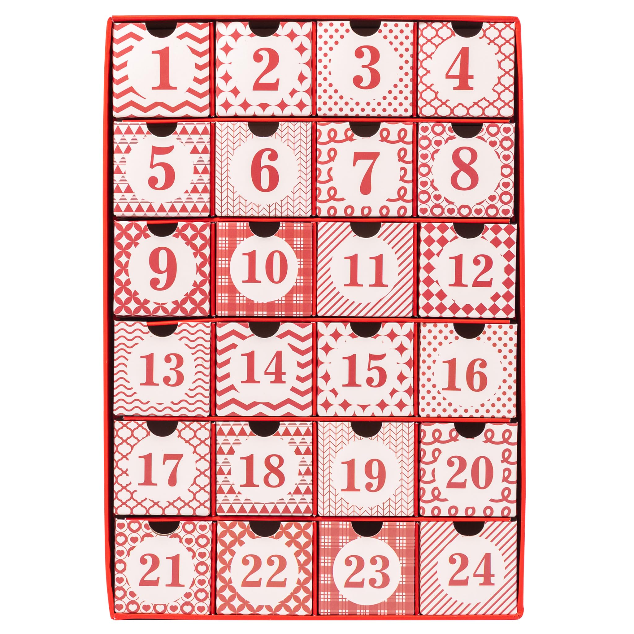Fill Your Own Advent Calendar 24 Days Reusable 1-24 Empty Drawers for Christmas Countdown (Aztec) - Image 4