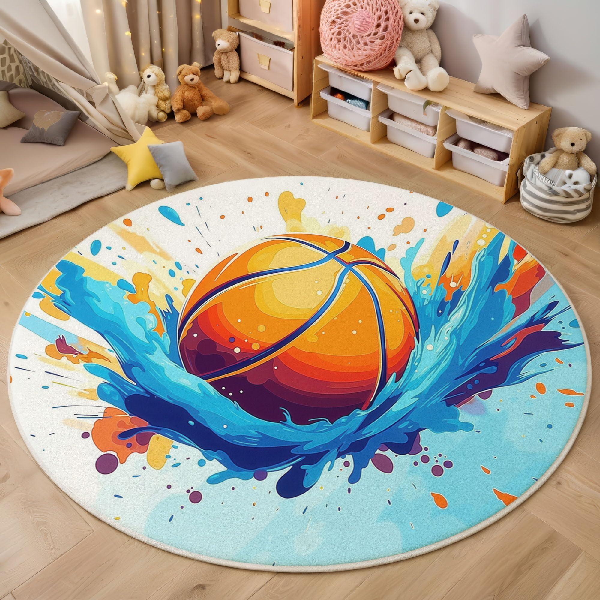Tapis de sol décoration anti-glisse et facile à laver pour enfant