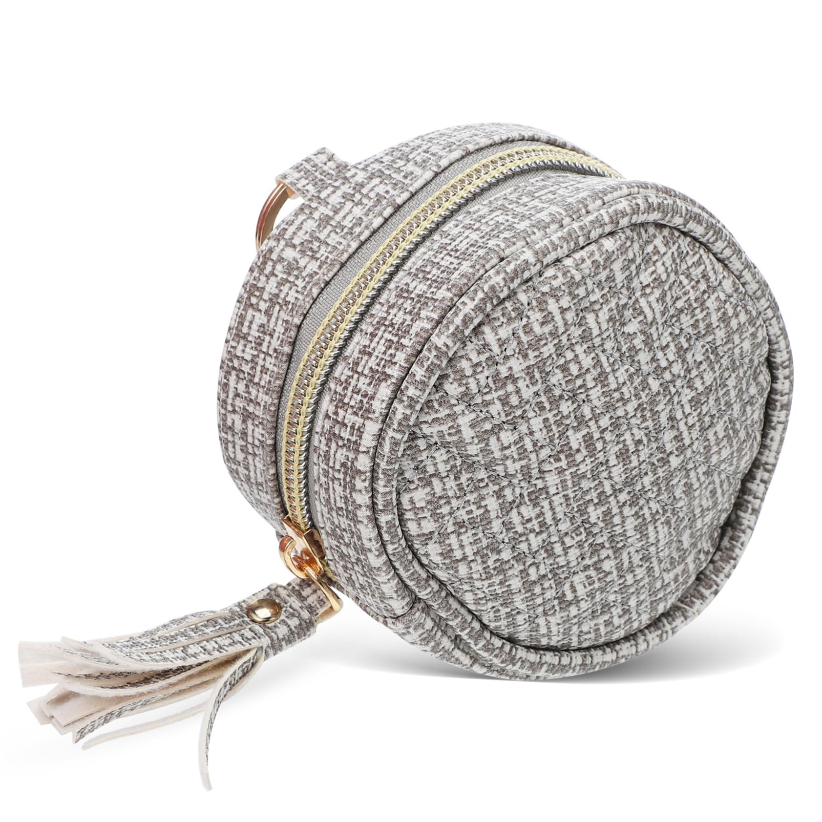 BESTYASH Pacifier Holder Case Portable Pouch Diaper Bag Accessory Grey Pouch Stylish Pu Leather