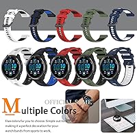 Vista 3 de Miimall Compatible con Forerunner 965 Band, 0.866 in Correa ajustable de silicona suave de repuesto para reloj deportivo Garmin Forerunner 965/965