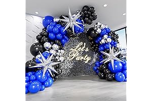 FOTIOMRG Royal Blue and Black Graduation Decorations