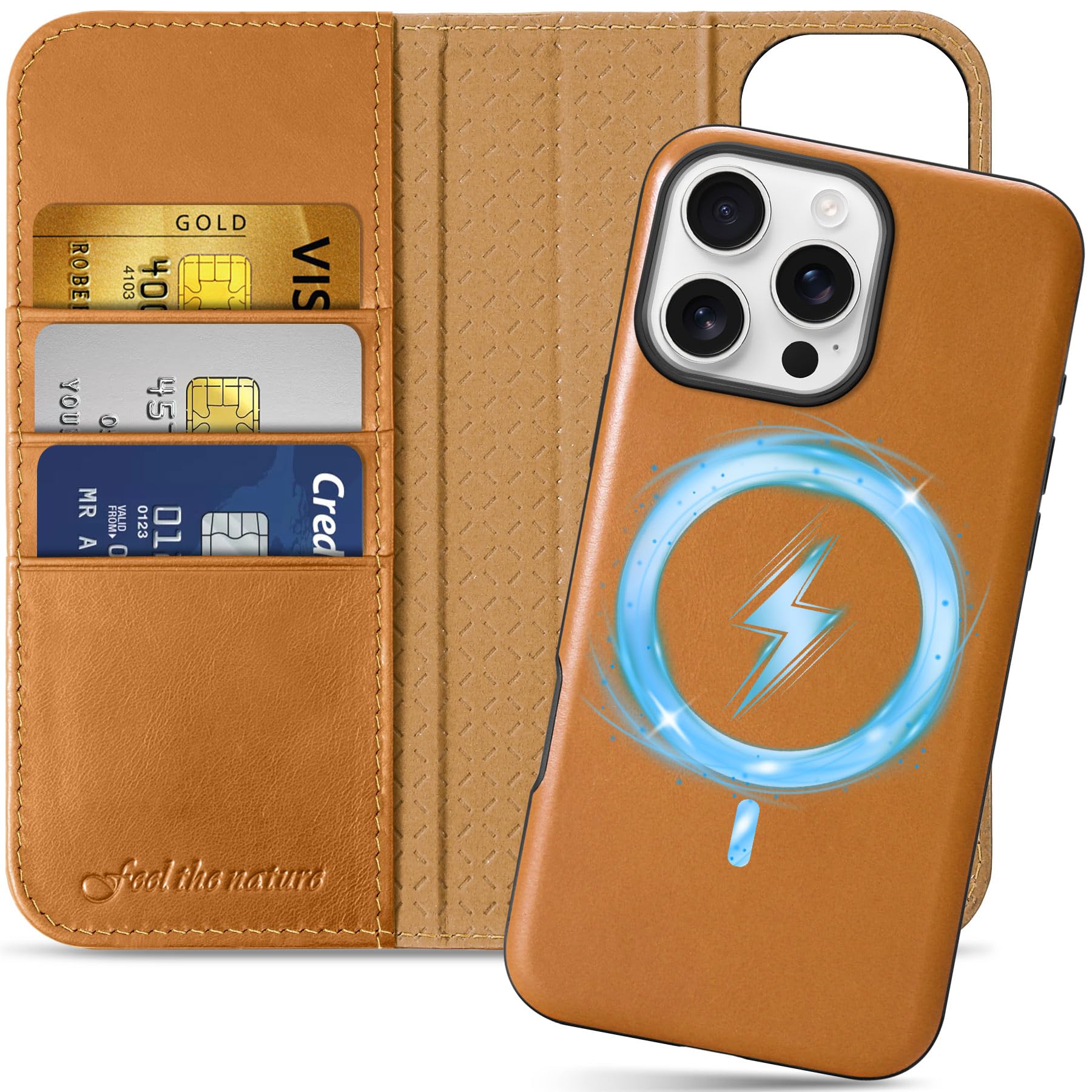 SHIELDON Wallet Case for iPhone 16 Pro Max