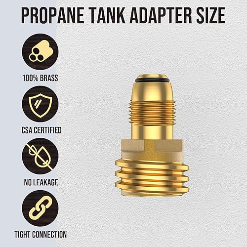 Miniatura 5 de 1 adaptador de tanque de propano POL a QCC1, adaptador de propano antiguo a nuevo, adaptador de tanque de propano de 5 a 100 libras que convierte el