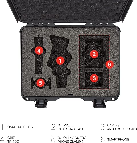 Miniatura 6 de Nanuk Funda 910 con espuma (C0798) DJI OSMO Mobile 6 - Grafito