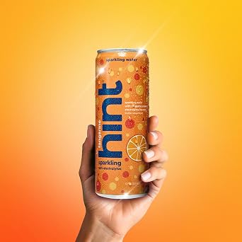Hint Sparkling Water, Tangerine - Canned Flavored Water Beverages with Electrolytes, Zero Calories, and Sugar Free - 12 Fl Oz Cans (Pack of 12)