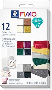 STAEDTLER 8013 C12-1 FIMO Effect Oven Hardening Modelling Clay 12 x 25 ...
